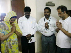 Prayers with Family Members in Corridor-3