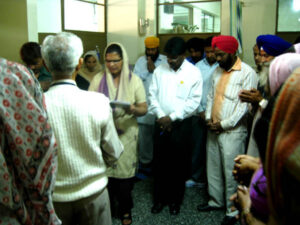 Prayers with Family Members in Corridor-4